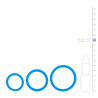 EasyToys Men Only Cockrings en silicone Bleus x3